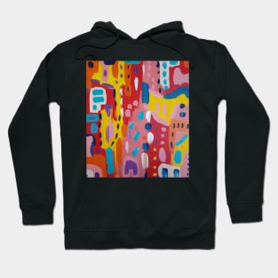 Bold Primary Colors Abstract Painting Hoodie